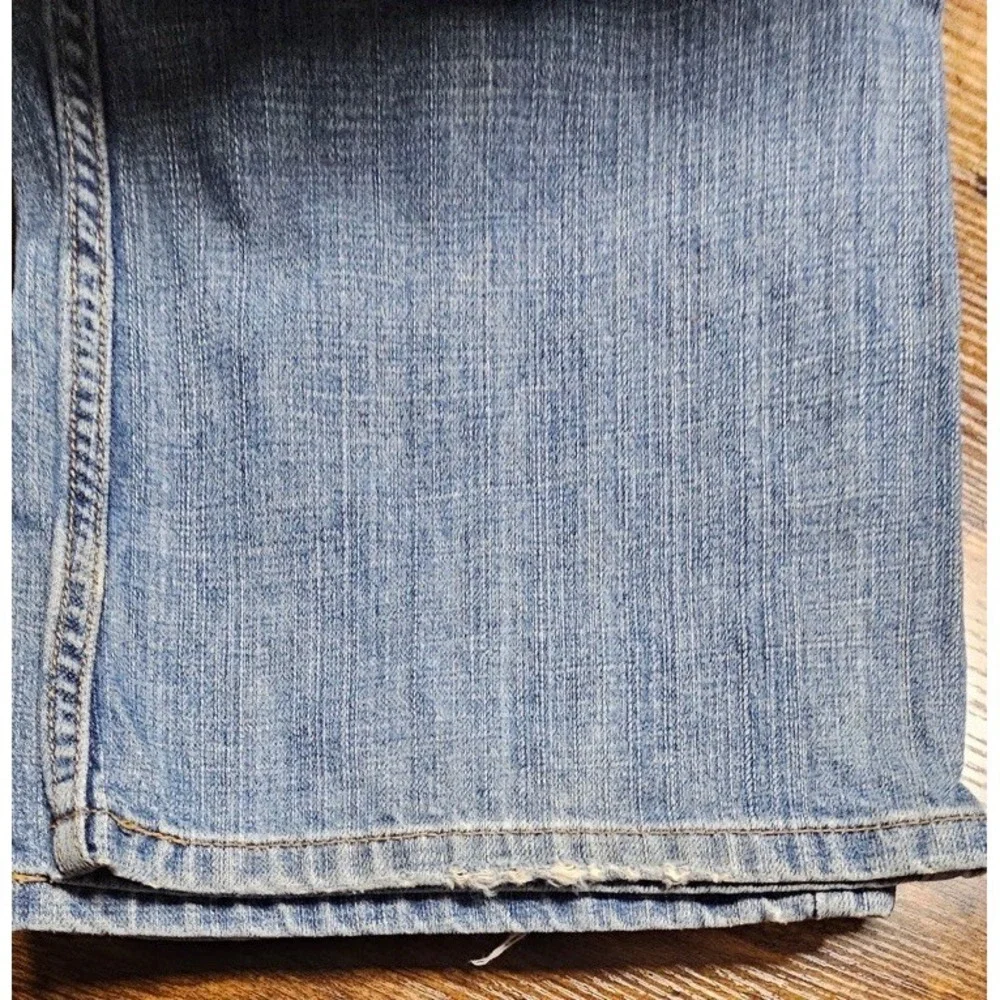Y2K Levis 527 Jeans Mens 36x34 Blue Med Wash‎ Bootcut Distressed Denim Western